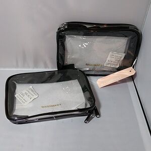 Set of 2 clear Bagsmart travel pouches